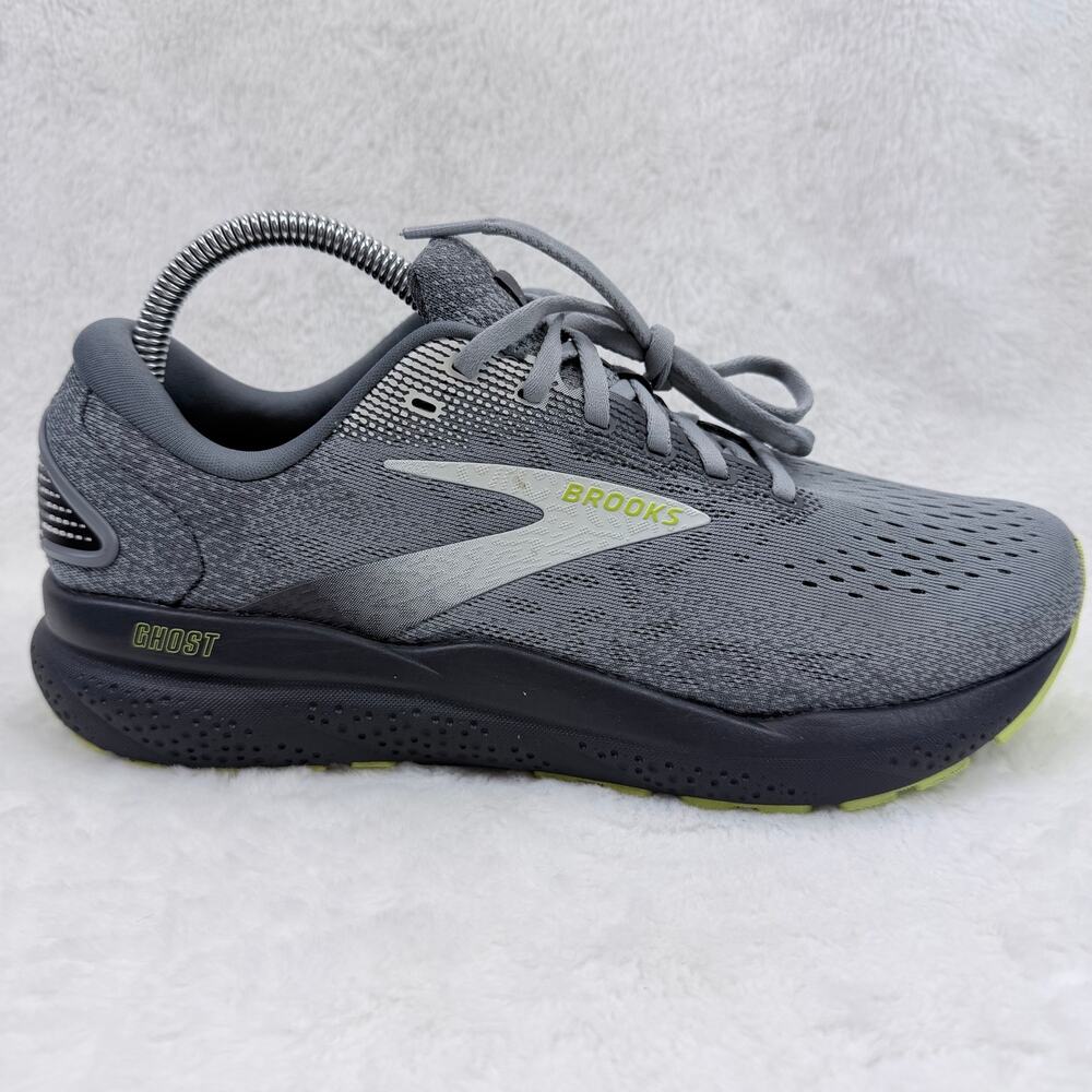 Brooks Ghost 16 Mens Running Shoes Primer Grey Lime Size 8 D Medium